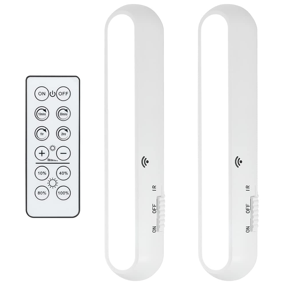 EnergizerUnder Cabinet Light, 2 Pack, Battery Operated LED Lights with Remote, 40 Lumens, Wireless Under Cabinet Lighting, Under The Counter Lights for Kitchen, Closet, Pantry and More, 48635