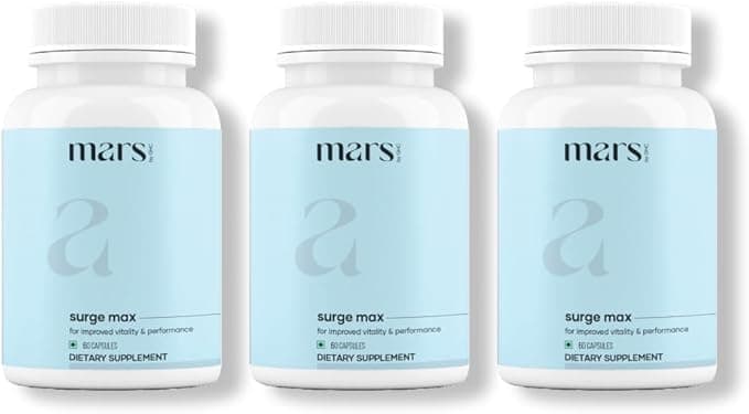 mars by GHC Natural Surge Max Capsules (60 Count) | Powered with Shilajit, Safed Musli & Gokshura | Supports Overall Well-Being | Good Health Company (Pack of 3)
