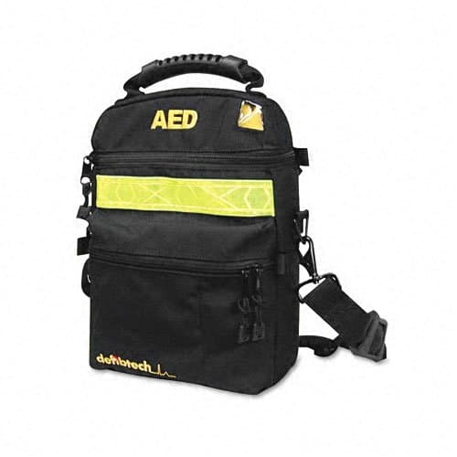 Defibtech Products - Defibtech - Soft Nylon Carrying Case for Lifeline AED Defibrillator/Accessories, Black - Sold As 1 Each - Designed to hold a Lifeline AED defibrillator, extra sets of pads, an extra battery and other accessories. - Made of ballistic nylon with a highly reflective safety strip. - Carrying handle.