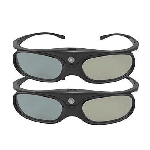 2 Pack DLP Link 3D Glasses for Projector, ELEPHAS 144Hz Rechargeable Active Shutter Glasses Compatible with DLP-Link 3D Projectors: Acer, ViewSonic, BenQ, Optoma, Panasonic, Dell