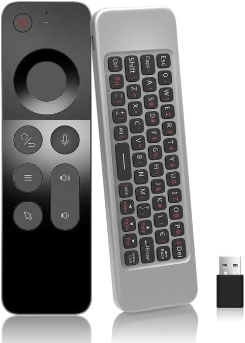Voice Air Mouse ultra-slim type-C compatible with charging Remote Control (اصلي ORIGINAL) 2.4G English Arabic Handheld Mini Wireless Keyboard for Android TV BOX,Tablet,Laptop,Windows PC,etc.