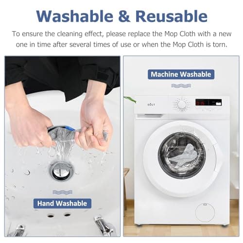 6 Pack Replacement Mop Pads for irobot Roomba Combo i5 & j5 Series i5+ j5+ Robot Vacuum Cleaner Mop Pads Combo Microfiber Cleaning Pads, Replacement Accessories