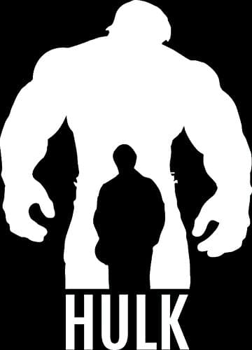 Hulk White Decal Vinyl Sticker Emblem Logo JDM Creative and Easy DIY Sticker
