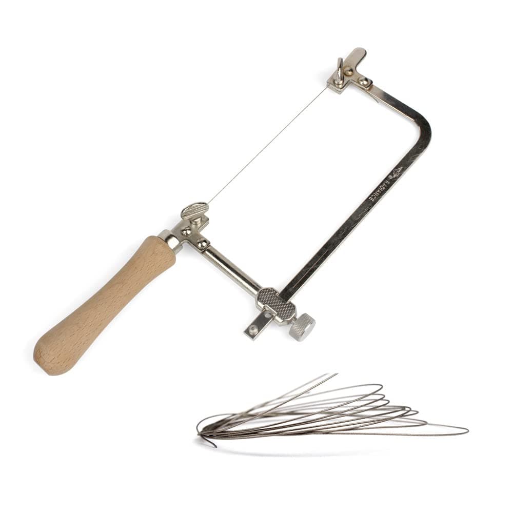 1PC Coping Saw Steel Frame with 0.3mm Diamond Wire Saw for Wood Stone Jade Metal Cutting Multi Function Hand Tool