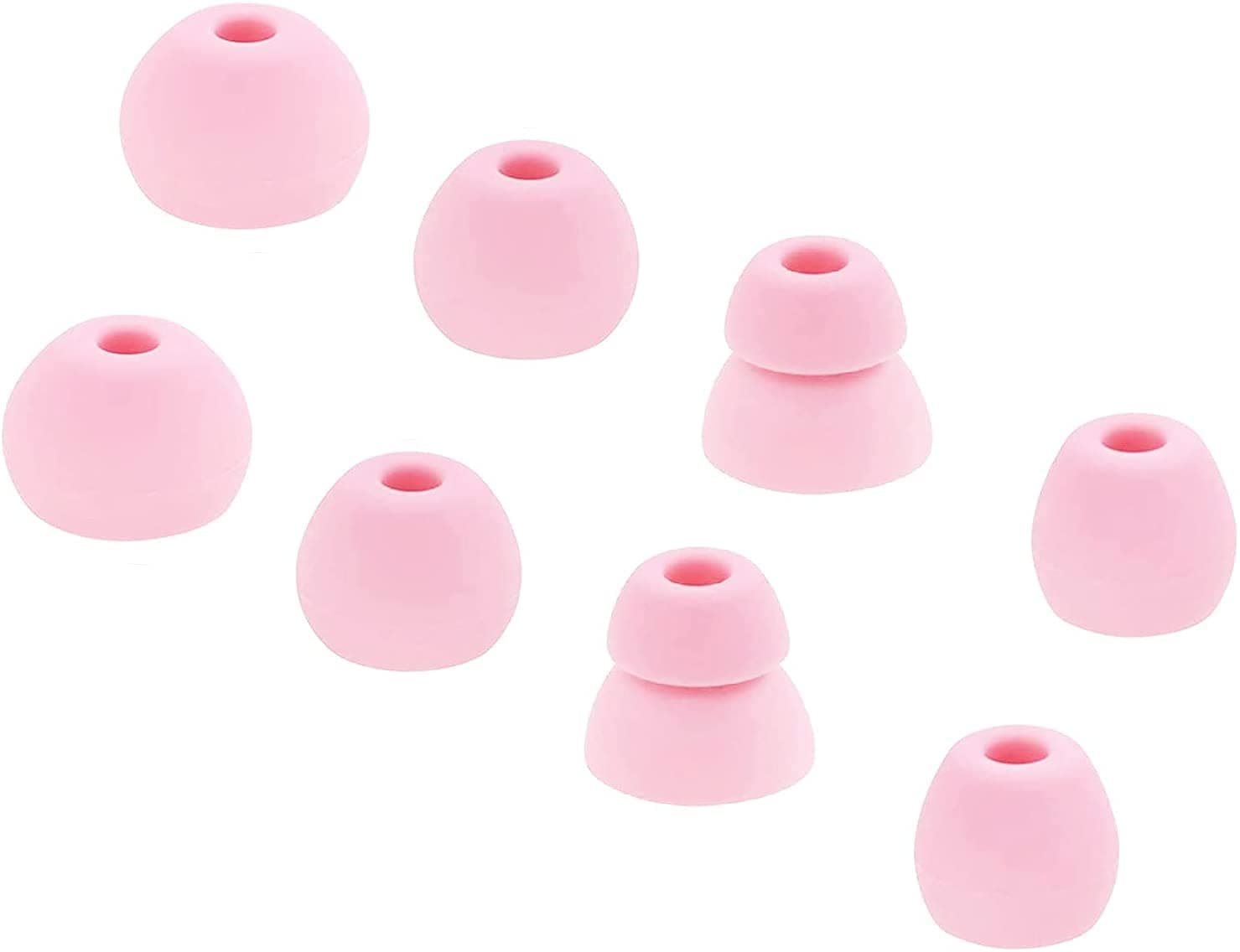 8pcs Eartips Earbuds Eargels Replacement for Beats Powerbeats Pro, BeatsX, Urbeats, Flex Wireless Earphones (Pink)