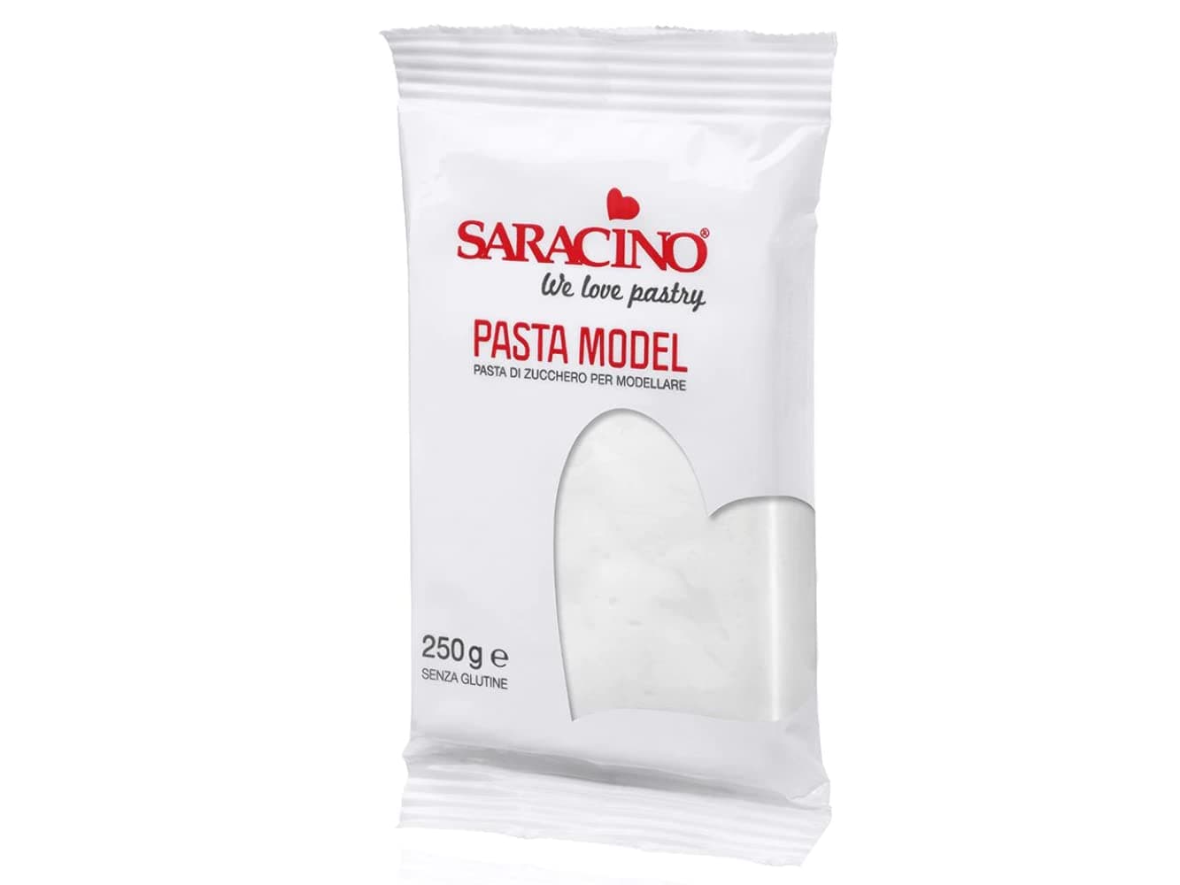 Saracino Sugar Paste Model White Modelling Paste 250 G Gluten Free Made in Italy