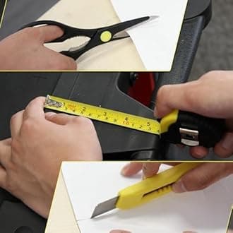 CARTMAN 39-Piece Home Tool Set Kit, Essential Household Hand Tools with Plastic Storage Case, Yellow