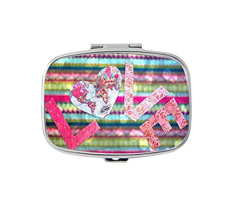 Qien BaiSei Love Pill Box/Pill case-Rectangular Pocket Pill Box/case-Two Compartments for Keeping Pill Box/case