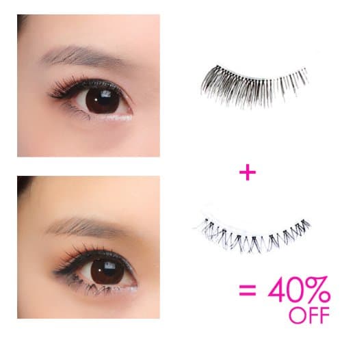 Unilashes One Set Including Upper Eyelashes and Lower Eyelashes Natural Looking Fashionable Style for Sale F8001&f20001
