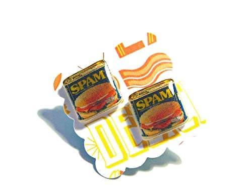Mini Spam Stud Earrings - Tiny Food Jewelry