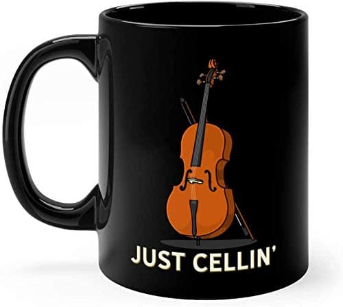 ECKOI Unique Cellist Mug for Daughter Coffee Cup Cello Player Hot Chocolate Mug Dad & Mom Gifts Present idea from Son Daughter Kids Father’s Day Birthday Mother’s Day 11oz