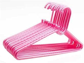 Plastic Clothes Hanger Set of 60 Clothes Hnager for Wardrobe Garments Hanging Pink