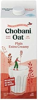 Chobani Plain Extra Creamy Oat Drink, 52 Fluid Ounce - 6 per case.