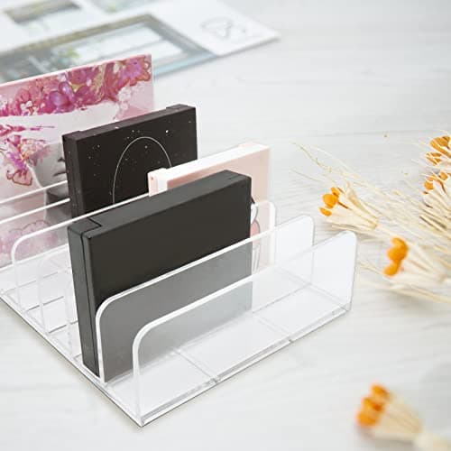 2 Pack Eyeshadow Palette Makeup Organizer,Eyeshadow Storage Holder,Acrylic Cosmetic Organizer for Vanities,Bathroom Countertop,Cabinets,7 Section