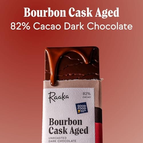 Raaka Bourbon Casks Organic Raw Chocolate 82% Cacao, Set of 3