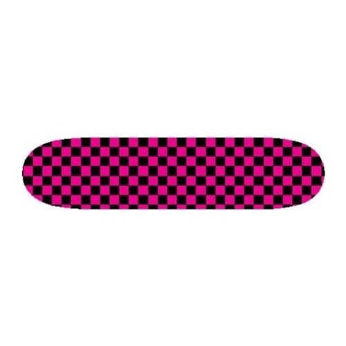 Skateboard Decks Checkered Black Pink Deck 8.0
