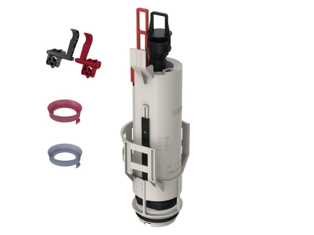 TECE A2 Flush Drain Valve for Standard Cistern, with Valve Seat, Restrictor Set and Actuator Lever - Multicoloured