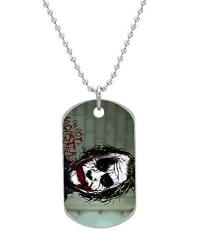 Custom The Joker Printed Customized design personalized unique OvaL Dog Tag Pet Tag Cat Animal Tag necklace pendant Bead Chain