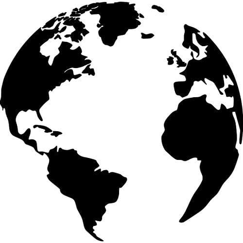 GLOBE - EARTH STENCIL - RE-USABLE 7.5 X 7.5 INCH