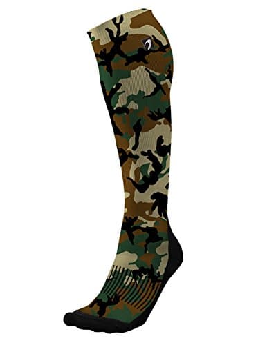 Designer Compression Socks Graduated for Performance and Recovery by Acel (Camo Army, XS)