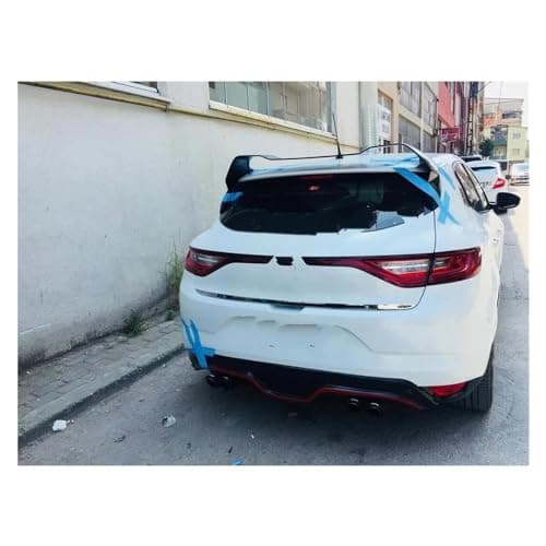 Car Tail Wing Spoiler For Megane 4 Spoiler RS Hatchback 2016 2017 2018 2019 2020 2021 Wings Flaps Diffuser Car Accessoires Rear Spoiler Wing Decoration