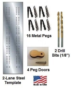 393 Cribbage Board 2-lane Template Starter Kit, Steel