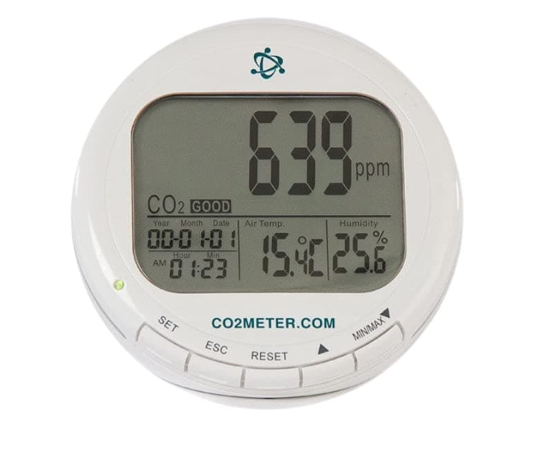 CO2Meter AZ-0004 Indoor Air Quality CO2 Meter, Temperature And Relative Humidity, White