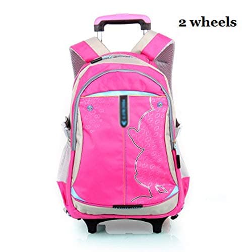 Rolling Backpack Travel Luggage School Students Rolling Suitcase Kids Backpack(2-wheels,One-Size)