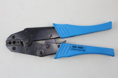 1pcs HS-02H 0.315"(8.0mm)/0.252"(6.4mm)/0.068"(1.7mm)Hex & 0.042"(1.0mm)SQ BNC/TNC,Mini-UHF RG59,RG62,BELDEN 8281,50 and 75 ohm Ratchet Crimping Plier(European Style) For Coaxial Cable