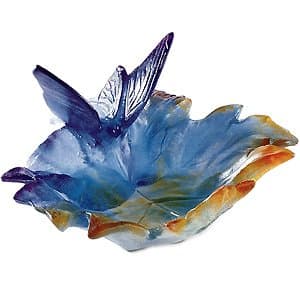 Daum Butterfly Glass Bowl