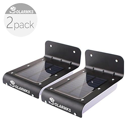 Solarmks Solar Motion Sensor Lights,2 Pack Solar Lights Waterproof 16 LED Pathway Lights for Patio, Deck, Yard, Garden with Motion Activated Auto On/Off