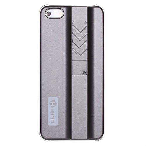 HHMM Stylish Rechargeable Lighter Protective Skin Hard Case for iPhone 5 5S (Gray)