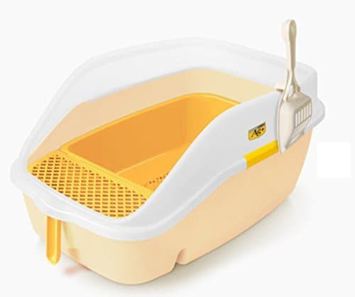 CatIdea Luxury Sifting Cat Litter Box with High Back and Sides. CL3 (Yellow) by CATIDEA
