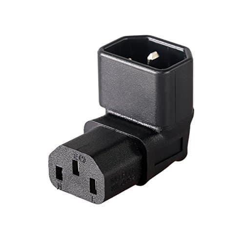 Herfair IEC C14 to C13 Power Adapter PDU Plug/Socket UP 90 Degree Wall-Mounted LCD TV