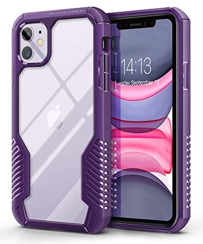 MOBOSI Vanguard Armor Designed Compatible with iPhone 11 Case, Rugged Cell Phone Cases, Heavy Duty Military Grade Shockproof Drop Protection Cover Compatible with iPhone 11 6.1 Inch 2019 (Purple)