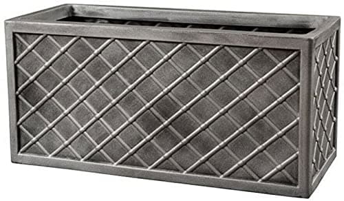 Muddy Hands Lead Effect Trough Plant Pot Long Plastic Planter Outdoor Garden Tree Herb Flower Box