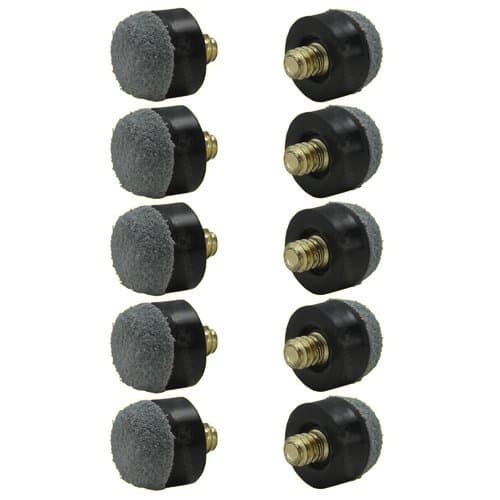 BILLIARD 10 Piece Screw-On Tips for Pool Cues Soft 12mm
