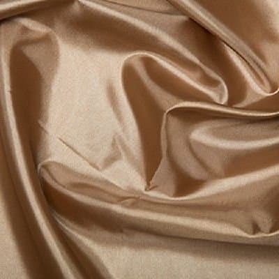 1 Metre x Silk Lining Plain Coloured Habotai Polyester Fabric Material 145cm (57") Wide (Nude)