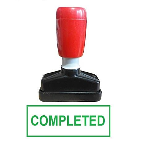 JainTraders Green Pre-Inked Rubber Stamp messasge - Completed