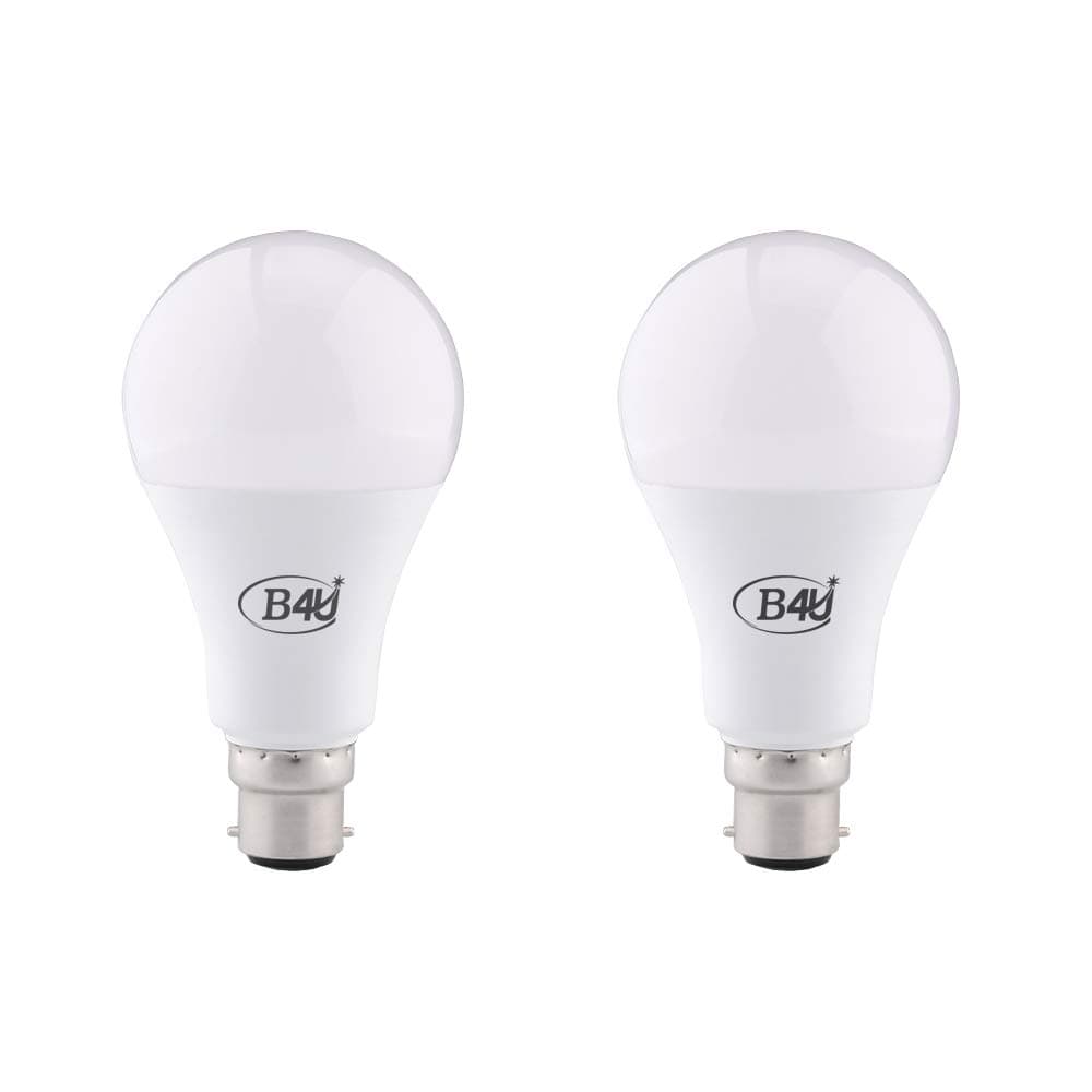 B22 LED Light Bulb Warm White - Bayonet Cap Light Bulbs 9W 910LM Equivalent 60W A19 Golf Ball Bulb, Soft Warm Light 2700K, Frosted, Pack of 2, by Brightfour