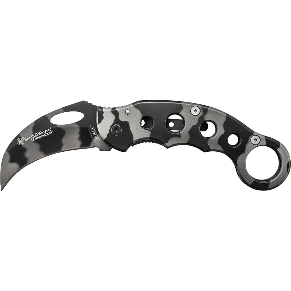 Extreme Ops Folding Karambit with 3" 7Cr Steel Blade, Finger Hole, Pocket Clip, for Tactical, Outdoors, and EDC