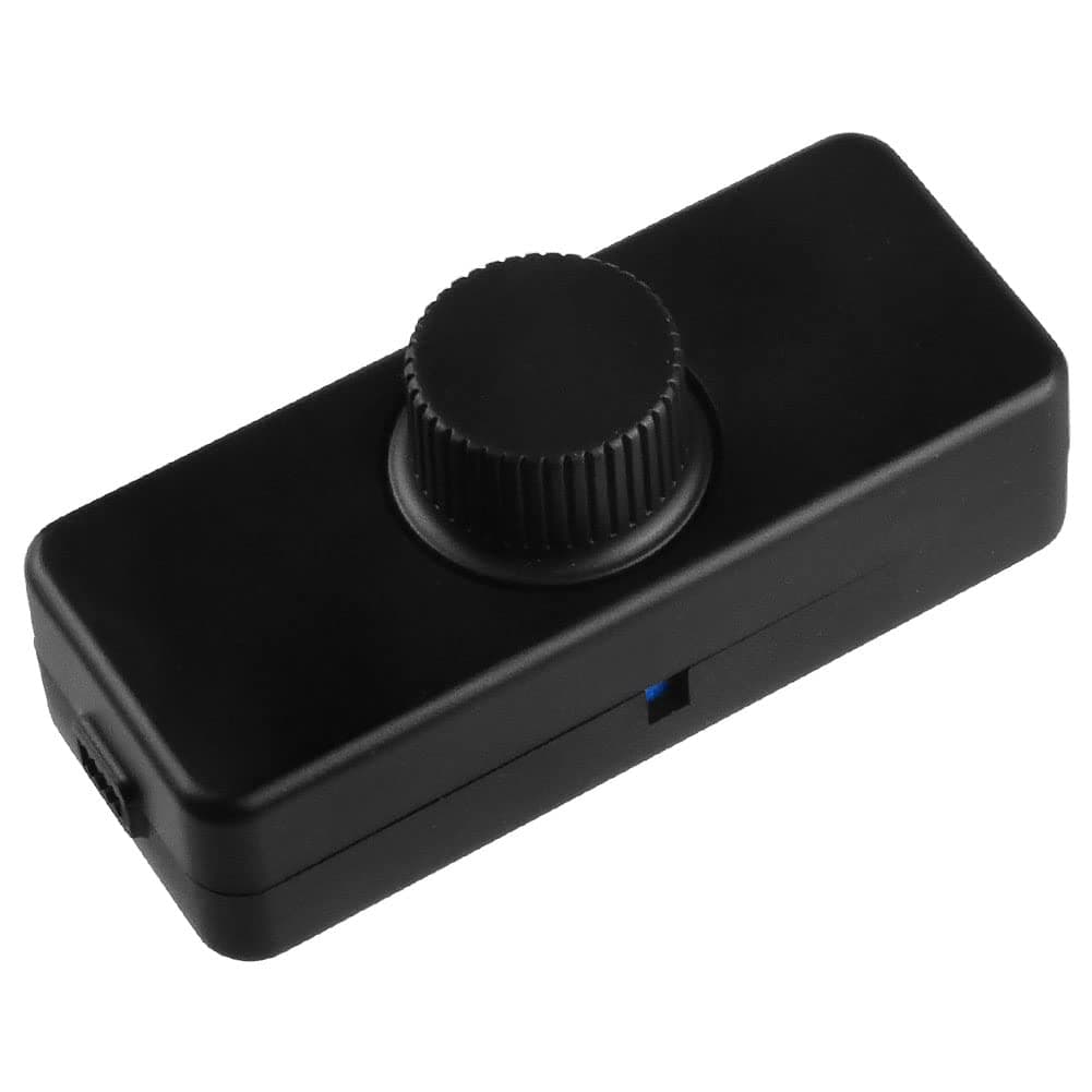 Inline LED Dimmer Switch, Knob Dimmer Switch Lights, Rotary On/Off Trailing Edge Dimmer Switch, 3-100W, Dimmer Switch for Dimmable LED Lights/Incandescent/Halogen Bulbs(Black)