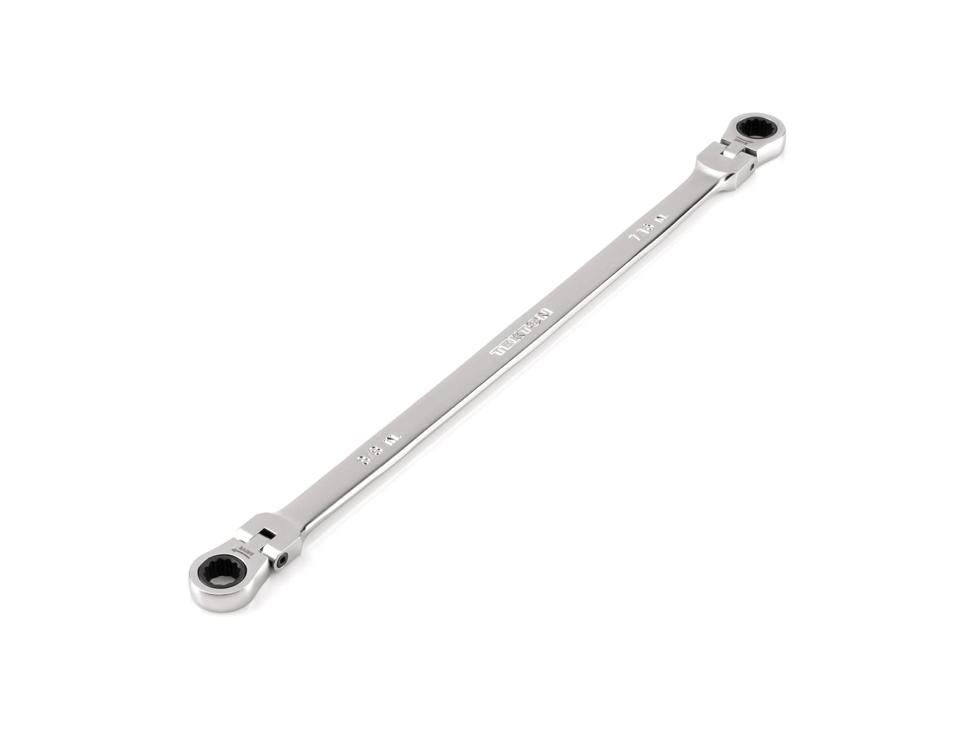 TEKTON 3/8 x 7/16 Inch Long Flex 12-Point Ratcheting Box End Wrench | WRB36310