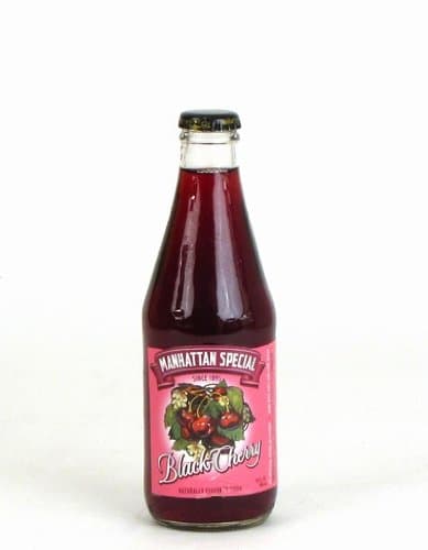 Manhattan Special CHERRY "True Fruit" SODA "It's special 'cause it's from Manhatta, 10-Ounce Glass Bottle (Pack of 12)