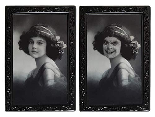 BALANSOHO Halloween Horror 3D Ghost Photos Frame Wall Decor, Scary Wall Picture Haunted Spooky House Props for Party Home Decoration