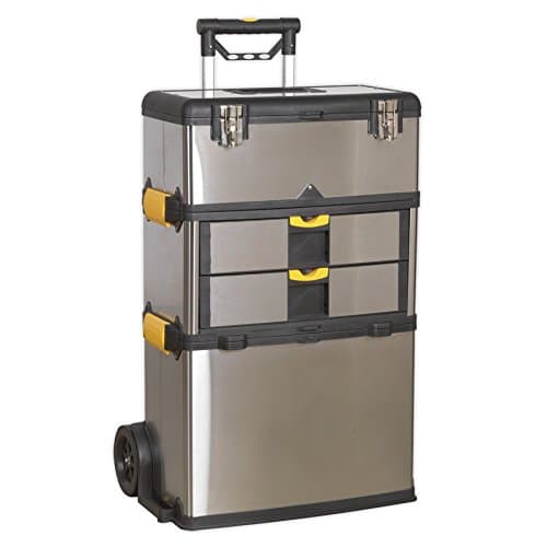 SealeyAp855 Mobile Stainless Steel/Composite Tool Box - 3 Compartment