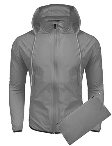 COOFANDY Men Raincoat Raincoat