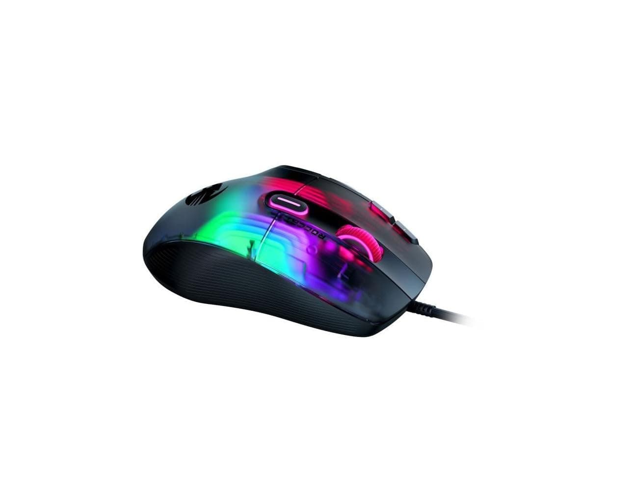 Turtle Beach Roccat Kone XP - 3D Lighting Gaming Mouse with 19K DPI Optical Sensor, 4D Krystal Wheel, programmable button design & AIMO RGB lighting, black