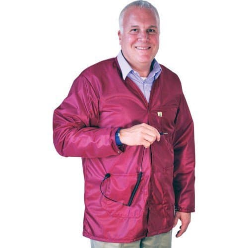 Tech Wear Voj-33Key V-Neck Esd-Safe Shielding Jacket, 3X-Large