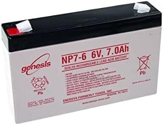 Hawker Yuasa Genesis NP7-6 6V 7000 mAh 7Ah PB. Lead acid battery. AGM Technic Accu battery. Rechargeable battery.